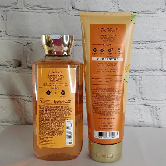 BATH & BODY WORKS 'GOLDEN SUNFLOWER' 2-PIECE BODY WASH, CREAM SET 'DISCO EDITION - Picture 4 of 14